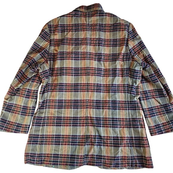 ROBERT GRAHAM Linen Sports Coat Jacket Men XL Multicolor Plaid Blazer